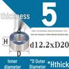 Außen-Ø 20mm Aluminiumlegierung Flache Unterlegscheibe Abstandshalter mit M6/M8/M10/M12 Innenloch - Metallwellenbuchse Isoliersäule.