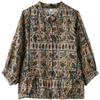 Camicia ampia retrò letteraria in cotone e lino da donna taglie forti primavera e autunno