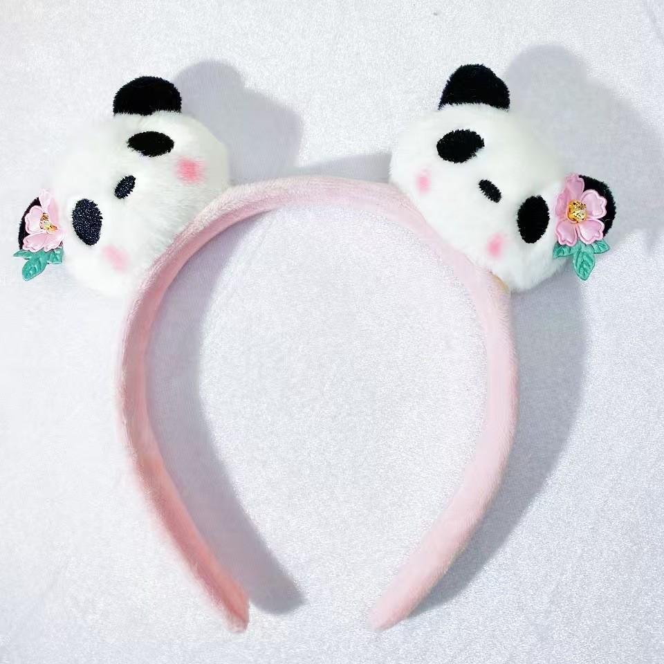 Adorable 2026 Panda Hair Accessory: Cute Round Headband & Funny Clip for Girly Wash Face Routine