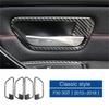 4pcs Carbon Fiber Inner Door Handle Bowl Stickers For BMW 3 Series F30 F34 3GT
