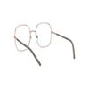 Prada Temple Logo Metal Rectangular Optical Frame Women's Rose Gold