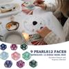 ABUO-9Pcs Pearl 12-Sided Astrology Zodiac Signs Dice For Constellation Divination Creative Multi Sided Dice Type A
