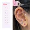 20Pcs Ear Seed Acupuncture Auricular Colored Diamonds Disposable Ear Stickers Massage Therapy Needle Patch for Ear Massage