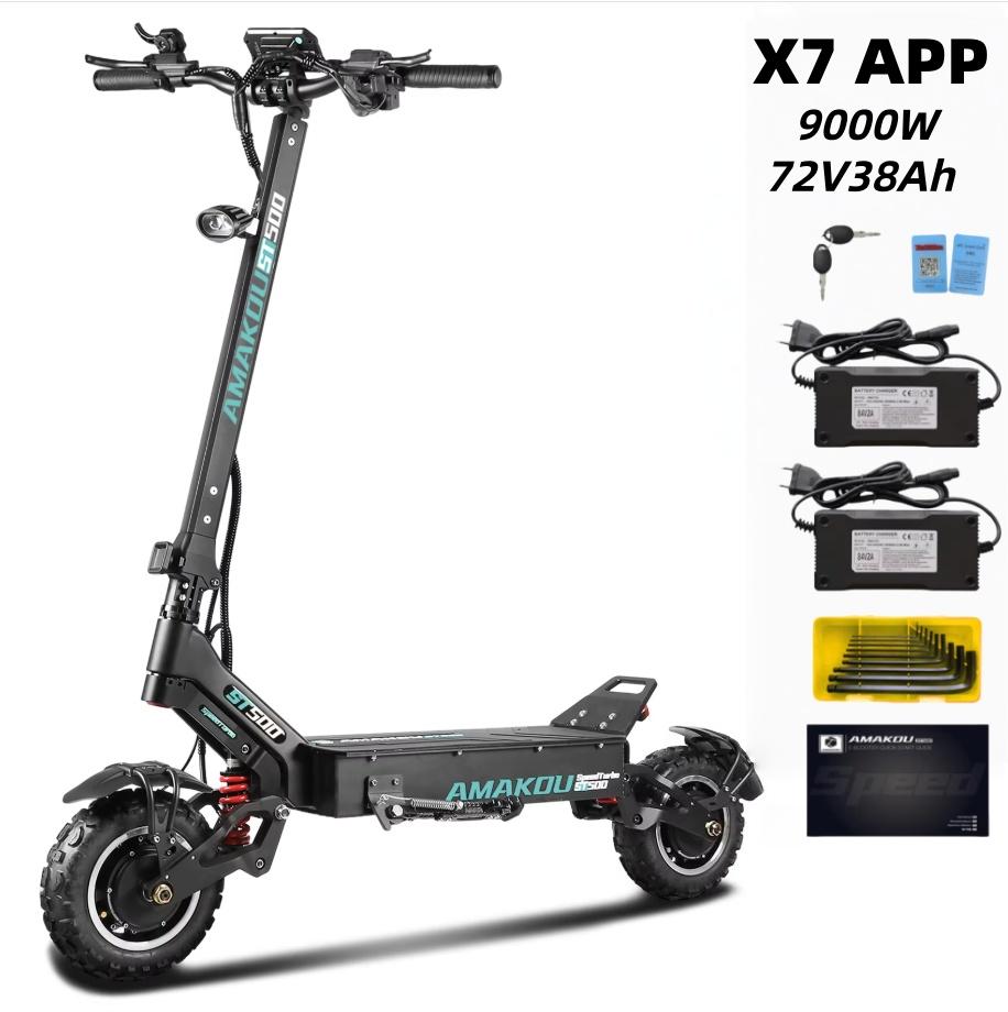 TOURSOR X7 Salokāms elektriskais skrejritenis 9000W72V38AH