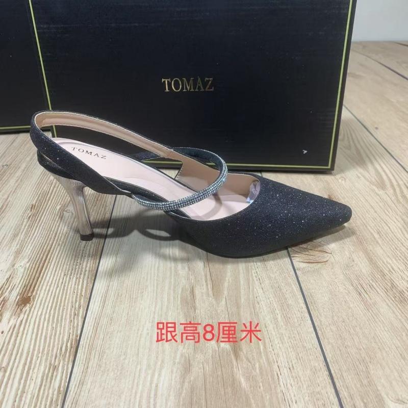 Mote Høye Hæler Sandal for Kvinner Vårsko Høyhælet Mote Lukket Stiletto Jenter Spiss Strass 2025 Krystall Skandaler Tå