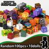 Magnetic Building Blocks Mine World Magnetic Forest Ender Head Construction Brick Cube Stem Toy Set Gift For Boy Girl Children