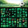 10Pcs Soccer Party Luminous Tattoo Stickers Kids Sports Football Theme Birthday Party Decoration Supplies Gift for Guests
