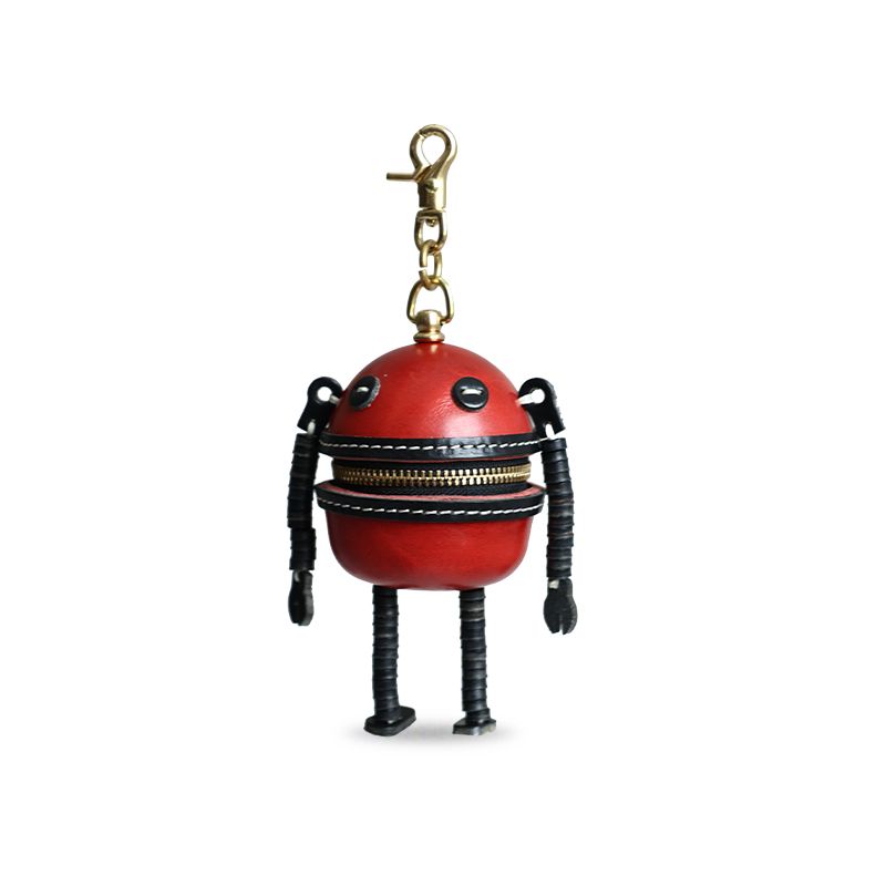 

Halfwork Robot Contrast Color Handmade Key Case Red