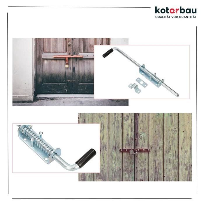 Tampa de porta com ressort KOTARBAU fabricada em aço galvanizado de alta qualidade, resistente à corrosão, prata, 420 mm