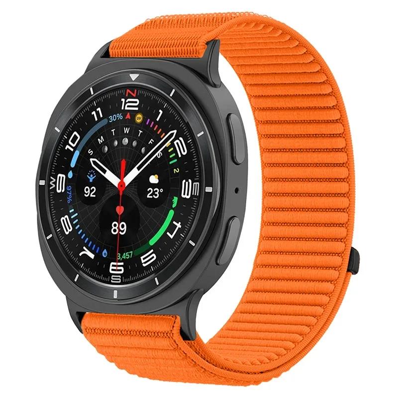 No Gaps Nylon Loop Strap for Samsung Galaxy Watch 8 Classic 46mm/Watch 8 44mm 40mm Braided Band Replacement Bracelet Belt Correa