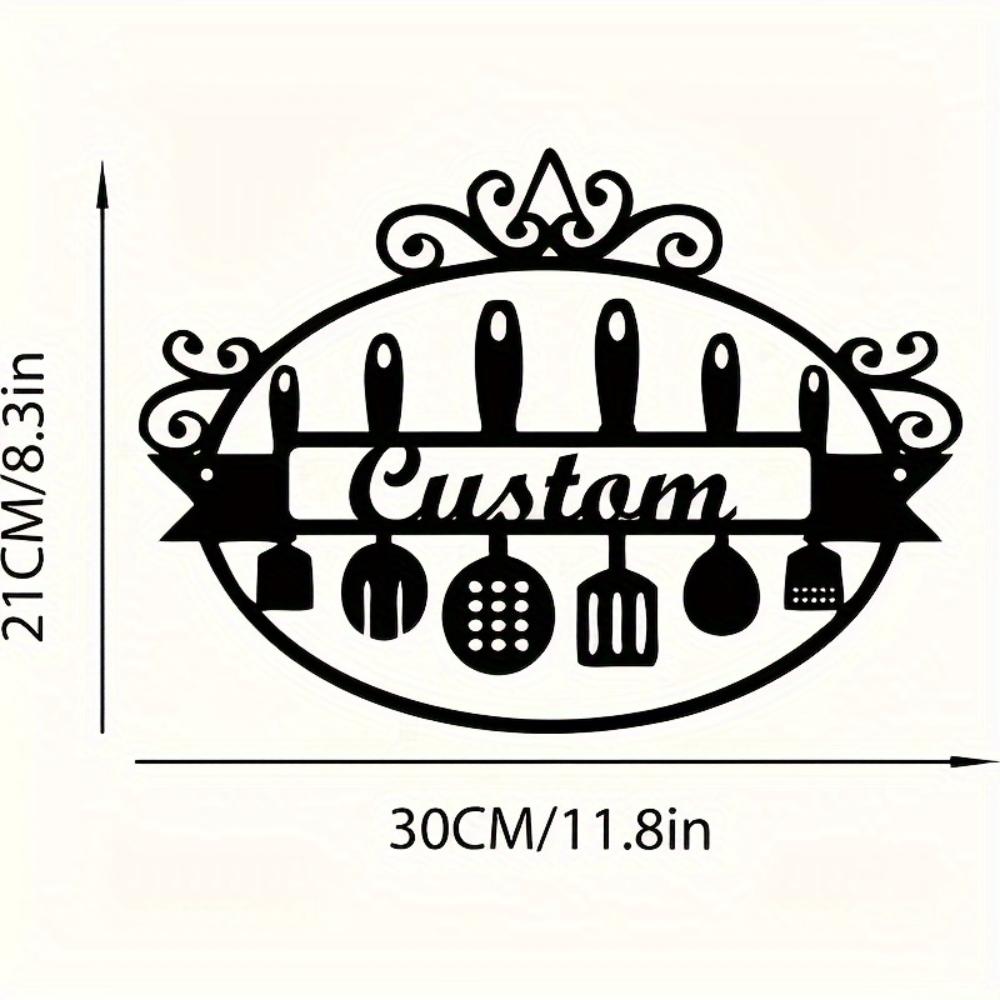 Металлическое настенное искусство Декор кухни Современный Персонализированный Легко чистить Многоразовый Дом Страна