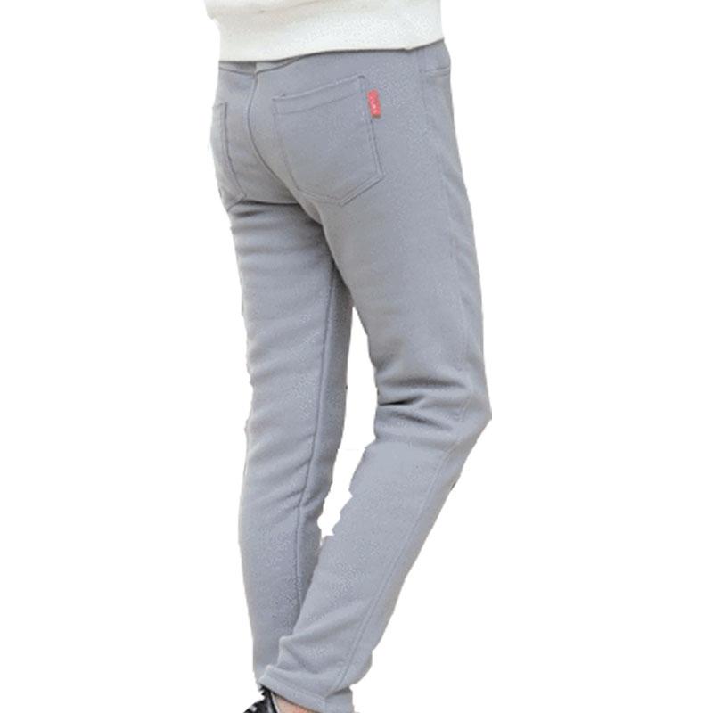 Girls Winter Children Plus Velvet Trousers Thick Warm Solid Color Pencil Pants