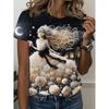 Casual Loose Animal Print T-shirt Women's Versatile Top Daily Short Sleeve Comfortable Breathable T-Shirts Women’s