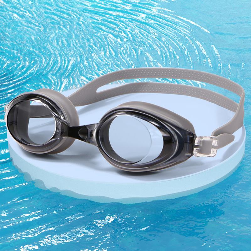 

High-Definition Swimming Goggles For Adult Swimming Equipment Adult Waterproof Antifog Glasses Flat Transparent Diving Goggles серый