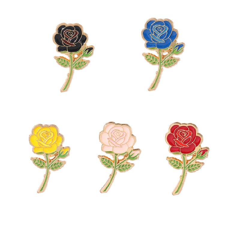 Exquisite Rose Enamel Pin Elegant Rose Pin Brooch Charm For Fashionable Women Attending Special Occasions