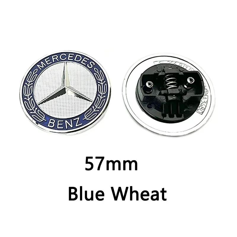 1pcs 44mm 57mm 74mm Metal For Mercedes Benz Front Hood Bonnet Head GLA GLB GLC GLE E200 E260 E300 Car Badge Emblem Accessories