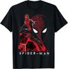 Marvel Spider-Man Lontano da Casa Ritratto Sfondo Tecnologico Maglietta Piccola
