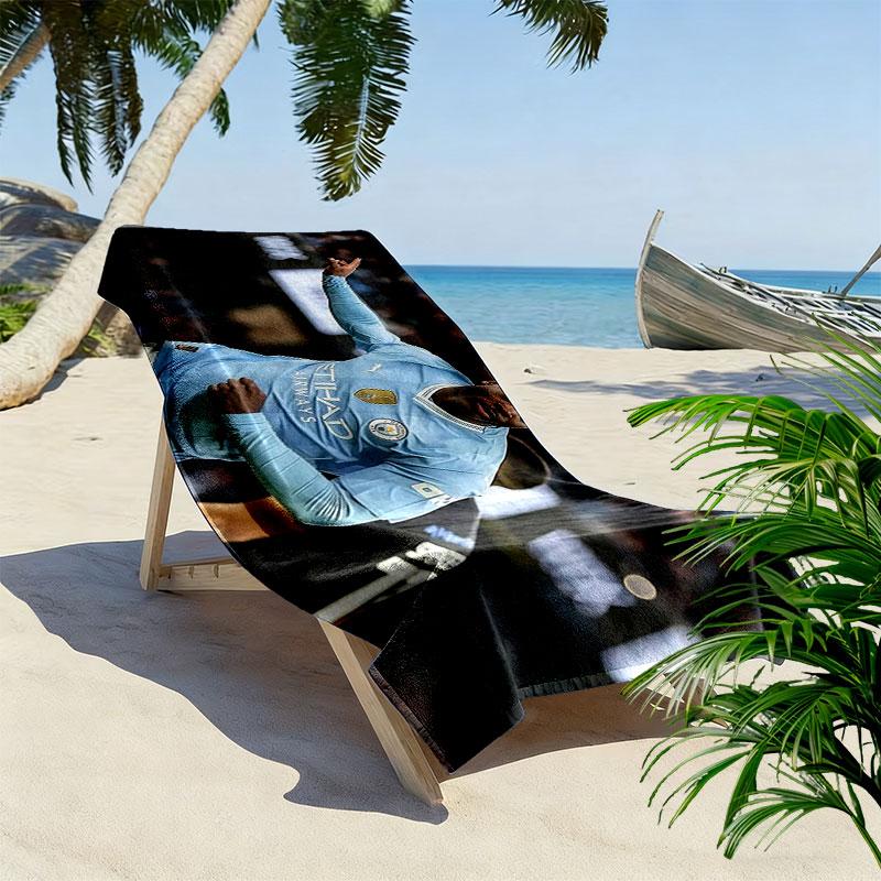 Jeremy Doku Print Beach Towel, Large Soft Quick Dry Towel for Beach Camping Swimming