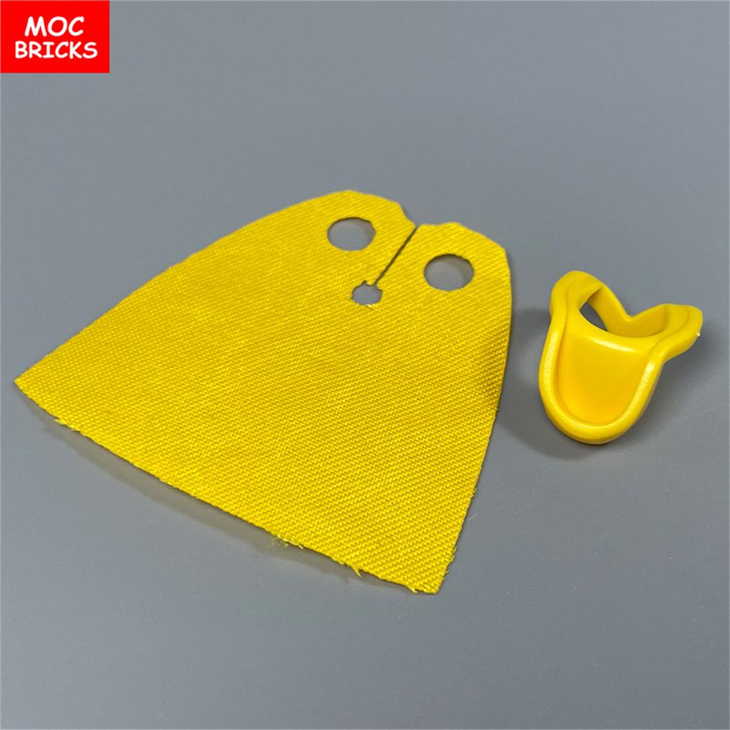 10sets MOC Blocks Cape Hood Folded Down Helmet 15428 30381 Ideal For 4cm Figures Construction Bricks Playthings Children's Dolls Gifts