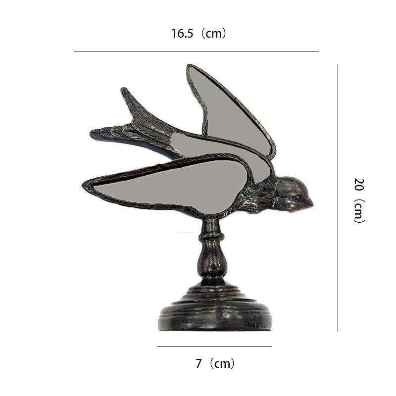 Vintage Forest Decorative Mirrors Dragonfly Swallow Wall Hanging Wall Decoration Light Luxury Home Decoration European Style New