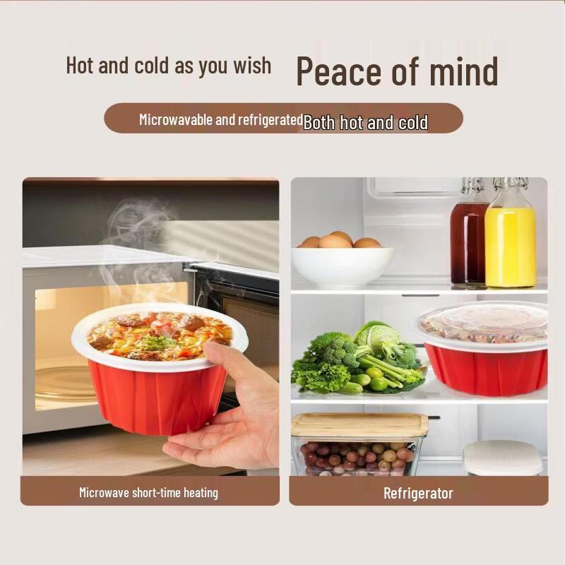 Hundan Disposable Wheat Straw Takeout Bowls with Lids