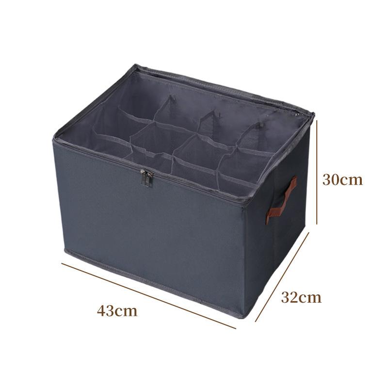 Fabric Foldable Shoe Organizer Box With Compartments, Dustproof, Moisture-proof, Washable Storage Box