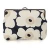 Marimekko Women's Mini Unikko Cosmetic Pouch, Puorica Succaro, Cosmetic Pouch, Small Item Holder, 74530 518, Midnight Blue [Used]