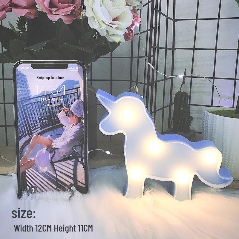 Korean Hot Selling LED Flamingo & Cactus Tabletop Night Light for Christmas Decoration