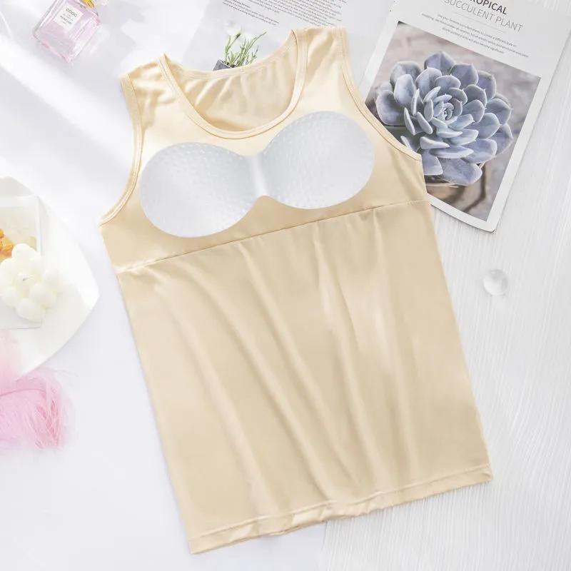 Camisole with Chest Pad Female Loose Bottoming Camisole Bra One-piece Underwear Multi-color Optional Camisoles for Women
