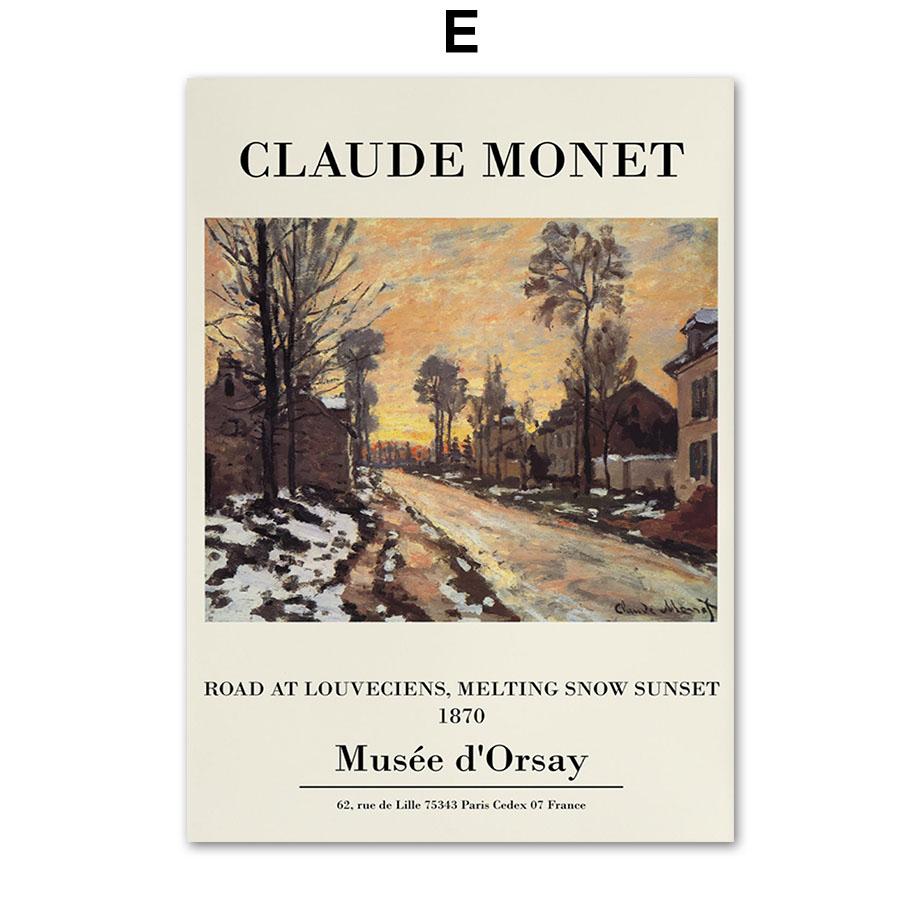 Van Gogh Claude Monet Abstract Vintage Wall Art Canvas Painting Nordic Posters And Prints Wall Pictures For Living Room Decor