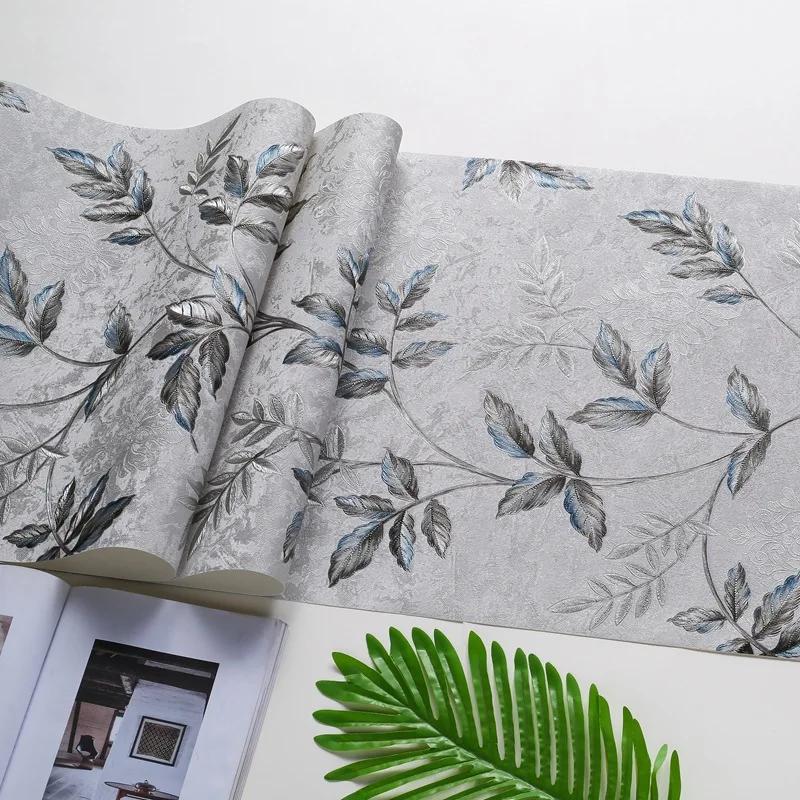 Retro Wallpaper American Pastoral Flower Wallpaper Rolls for Walls Restaurant KTV Bar Home Decor Luxury Embossed Wall Stickers
