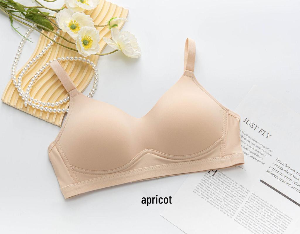 Soft Wire-Free Push-Up Bra for Small Chest - Anti-Sagging, Breathable, Thin Cup with Side Support
