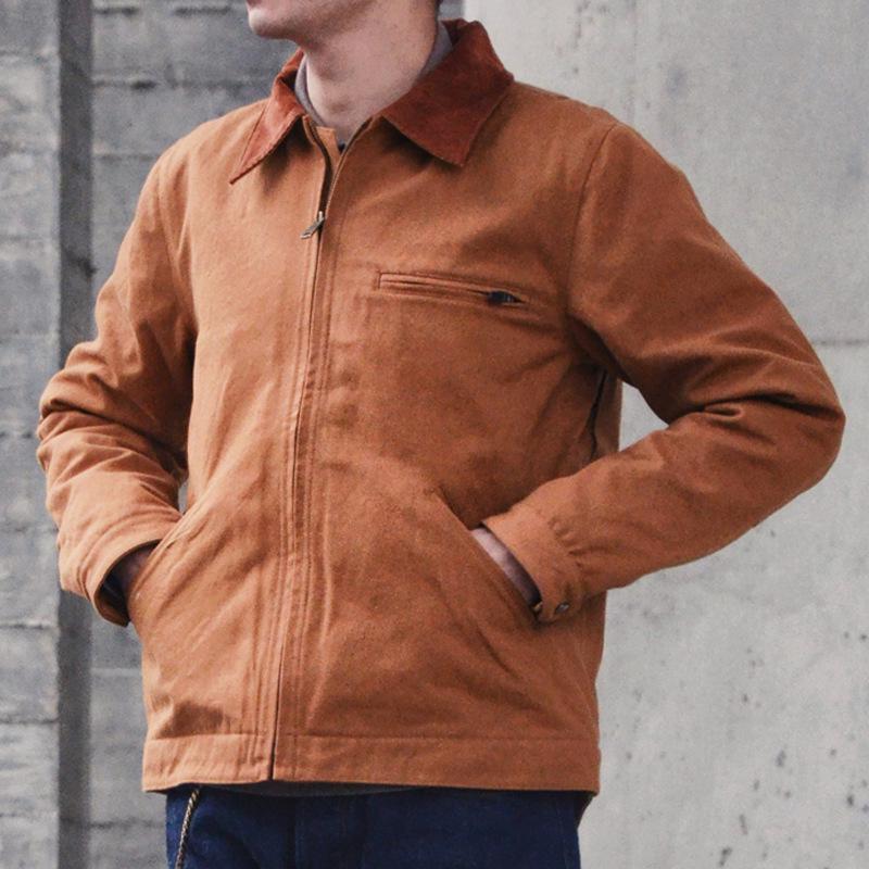 GDDQSDC Jachetă pentru bărbați din bumbac matlasat cu rever - Detroit Interstellar Edition J001