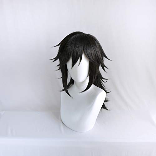 Heat-resistant Cosplay Wig, Giyu Tomioka, Perfect for Parties, Events, and Costumes. Includes Two Bonus Items.
