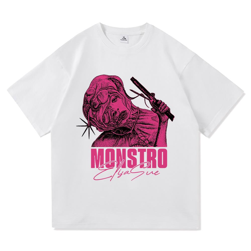 The Substance Movie 2024 T Shirts Men Harajuku Monstro Elisasue Tshirt Unisex High Quality Horror Style Vintage Cotton Tee Shirt