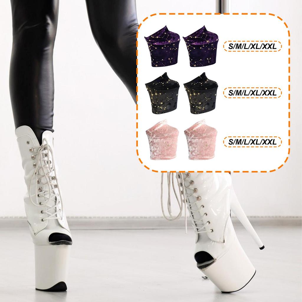 Set of Shoe Covers for Pole Dance Shoes, ScratchResistant, NonSlip Velvet Training