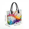  Colorful Paint Splash Tote Bag for Women Large Canvas Shoulder Bag for Daily Use