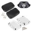 Motorcycle Brake Reservoir Master Cylinder Double Covers Aluminum Black Chrome For Harley Electra Glide Road King Glide V-Rod