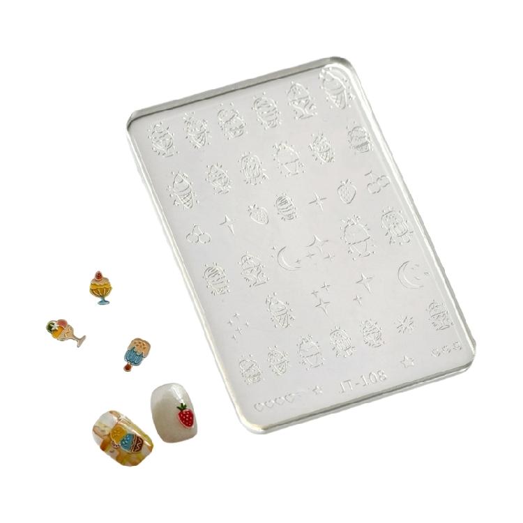 Portable 3D Nail Art Silicone Mold Ice Cream Design High Transparency Resin Tool 6cmx9cm Craft Essential