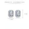 BELLA BOX S925 Silver Needle Retro Color Zircon Stud Earrings Simulation Yellow Diamond Rectangle Stud Earrings Party Accessories