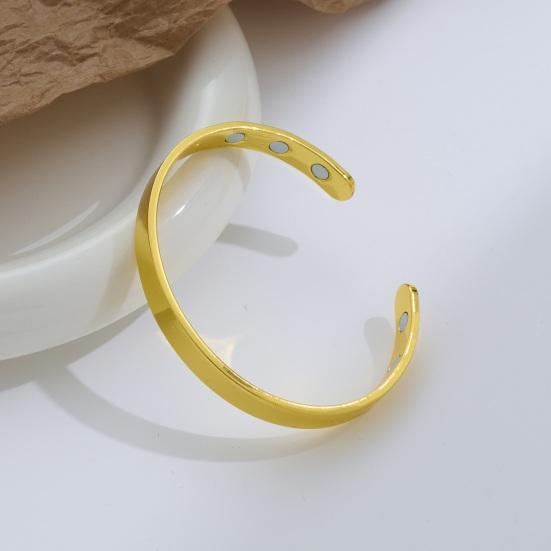 Magnetic Bracelet Adjustable Unisex Bracelet Minimalist Alloy Bangle with Effective Magnets Open Cuff Bracelet Gift for Men And