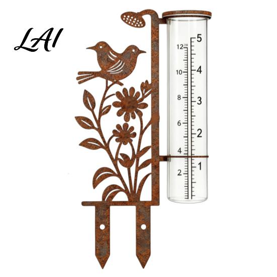 Weatherproof Outdoor Rain Gauge Outdoor 7.8 Inch Gauges for Measuring Precipitation Freeze Proof Exquisite Garden Ornament Gauge Vintage