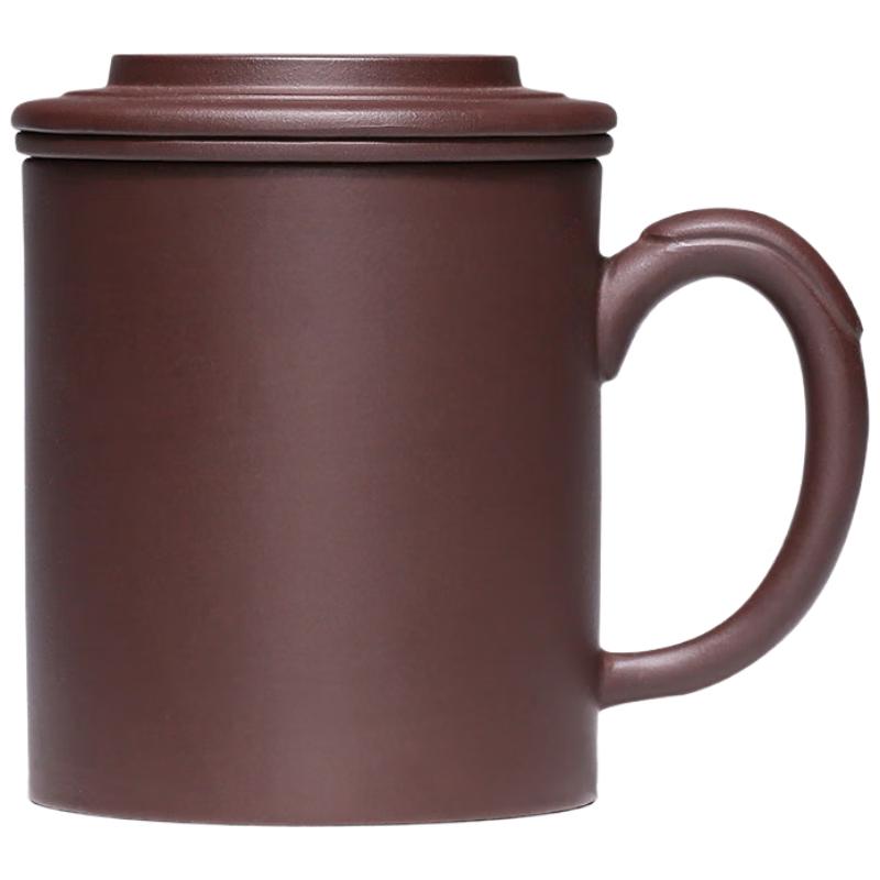 

Gold-Inlaid Yixing Zisha Teacup with Filter