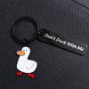 Stainless Steel Ducking Love Keyring Couples Jewelry Duck Pendant Funny Duck Keychain  Handbag