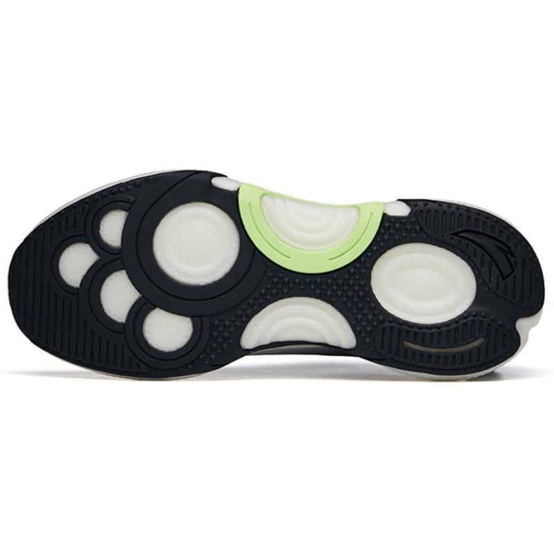 Anta Cushioned Slip-Resistant Abrasion-Resistant Low-Top Running Shoes Men's White Black Sneakers 112225520-4