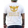 Römisches Legionär T-Shirt für Herren mit Legio IX Hispana Adler & Lorbeerkranz Design Lateinische Inschrift Kostüm Bekleidung, Schwarz, Rundhals, Normale Passform, Kurz