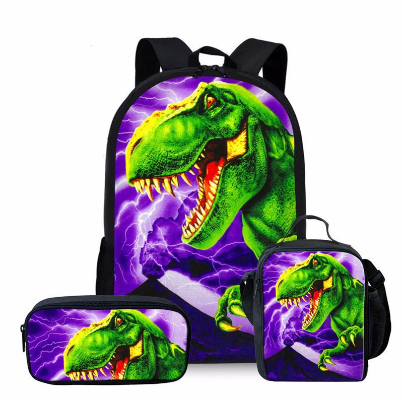 Jurassic World Dinosaurus Rugzak Set 3 Delen Student Schooltas Lunchtas Etui