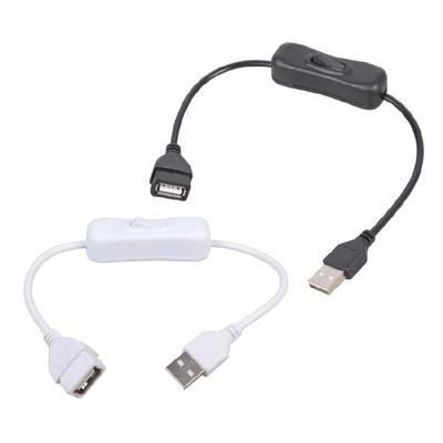 2pcs USB A Switchable Power Cord For Low Wattage Devices Lamps Fans Computer Gear USB Extension Inline Rocker Switcher