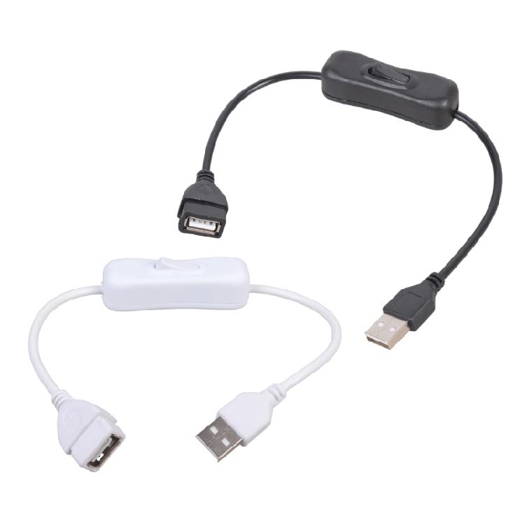 2pieces USB Charging Cable USB Switcher Cord With Power Switcher For Desk Fan LED Light Low Power USB A Devices 30cm
