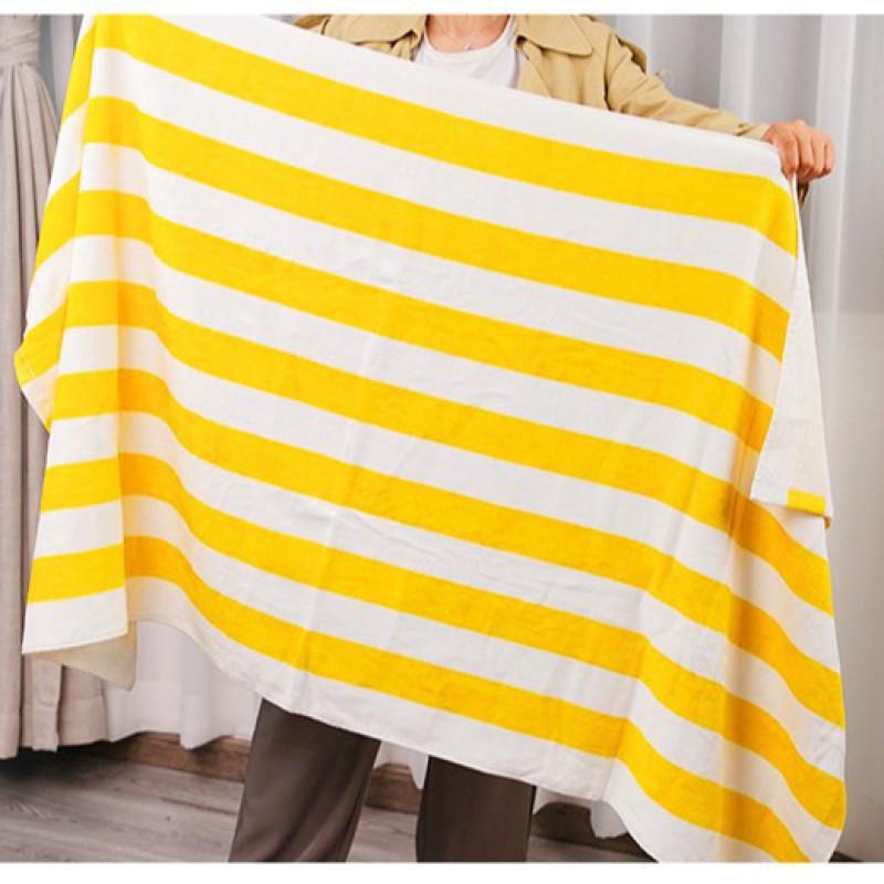 

Printed Cotton Oversized Thickened Bath Towel Household Fast Absorbent Soft Skin-friendly 75cmx150cm жёлтый